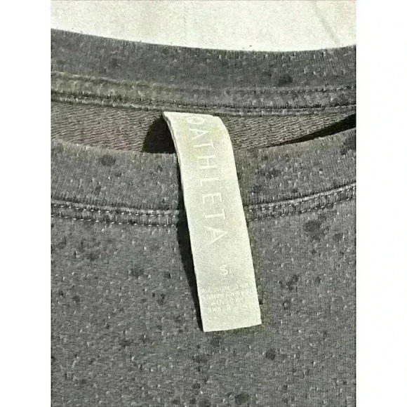 Athleta Womens Small Studio To Street Gray Paint Splatter Pullover Sweatshirt - Picture 5 of 7